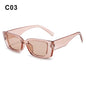 Retro Cat eyt Frame Sunglasses Women 2023 Luxury V Sun Glasses Men Fashion Rectangle Jelly Sunglasses with Metal Hinges UV400
