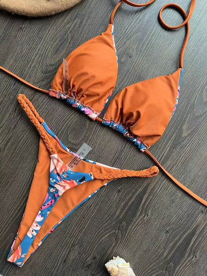 Bikini High Waist Swimsuit Sexy Thong Bikini Set Zebra Print Women Brazilian Swimwear 2023 New Biquini Swim Bathing Suits Women