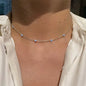 New Stainless Steel Zircon Necklaces for Women 18K Gold Plated Four Leaf Grass Collar Chain Necklace Luxury Jewelry Gift