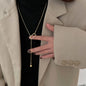 Fashion Double Love Heart Necklaces for Women Simple Sliver Color Personality Long Tassel Necklace Party Jewellery Gifts