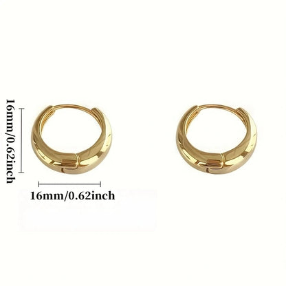 2Pcs Elegant Stainless Steel Hypoallergenic French Hoop Earrings,Comfort Retro Sexy Design,Christmas Gifts for Fashionable Women