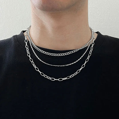 Punk Thorns Chain Necklace for Men Streetwear Barbed Wire Brambles Boys Hip Hop Harajuku Party Halloween Jewelry