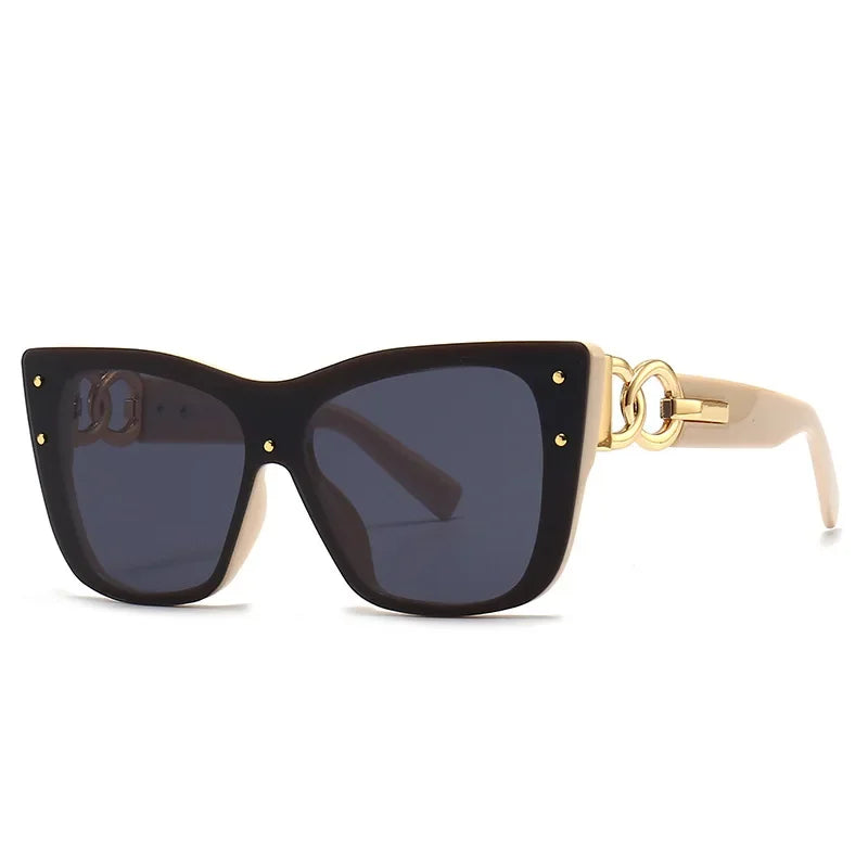 2025 New Fashion Big Frame Cat Eye Sunglasses For Ladies Street Shot Fashionable Sunglasses for Women Driving Shades UV400