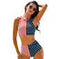 Classic Striped Vintage Bikini Set Horizontal Black Stripes Bikini Swimsuit Sexy High Waist Swimwear Bath Print Feminine Bikinis