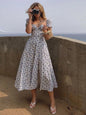 Summer Women Puff Sleeve Floral Printed Dress,Long Dresses,Woman Clothing,Dress Women,Women's Elegant Dresses,Sexy Costume Women