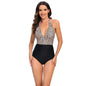 Fashion Printed One Piece Swimsuit Women Bathing Suit Sexy Bikinis Swimming Suits Ladies Beachwear Backless Lace Up Swimwear