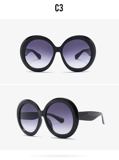 JNPCXI Oversized Round Sunglasses Women Men Luxury Brand Big Frame Sun Glasses Goggles Large Shades Unisex Riding Eyeglasses