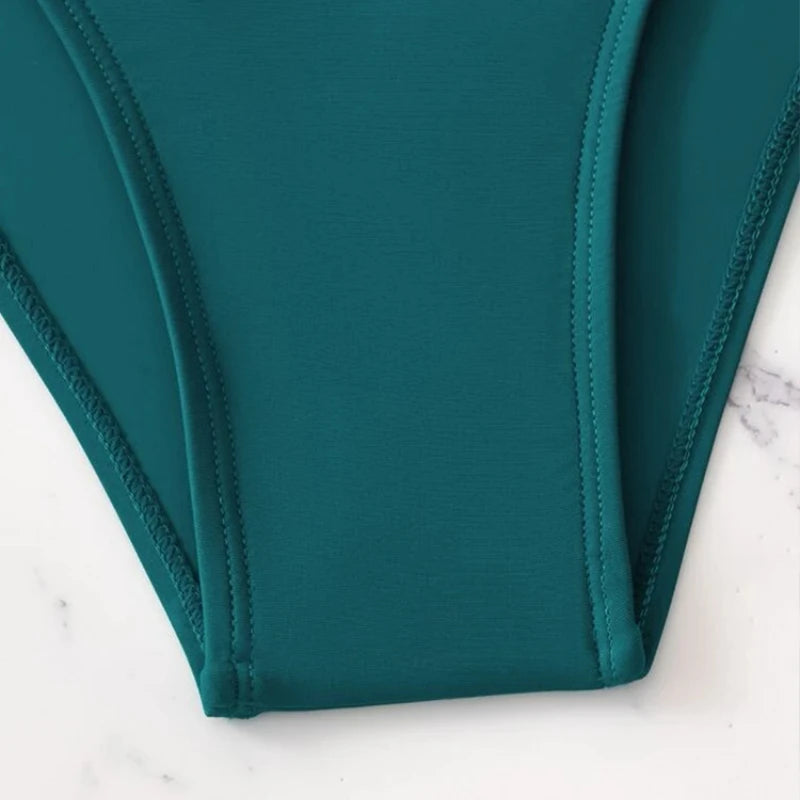 Sexy Print Bikini Set Three Piece Swimming Suits Bathing Suit Woman Beachwear High Waist Drawstring Swimsuit Women Swimwear