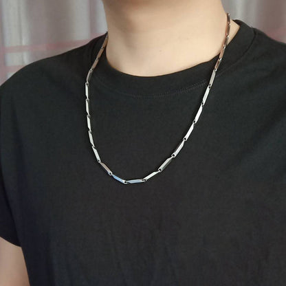 Punk Thorns Chain Necklace for Men Streetwear Barbed Wire Brambles Boys Hip Hop Harajuku Party Halloween Jewelry
