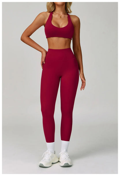 2PCS Yoga Clothing Set Women's High Waisted Leggings 3 Piece Fitness Suit Coat Jacket Exercise Wear Fitness Workout Underwear ﻿