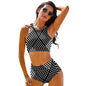 Classic Striped Vintage Bikini Set Horizontal Black Stripes Bikini Swimsuit Sexy High Waist Swimwear Bath Print Feminine Bikinis