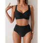 High Waist Sexy Bikini Set Biquini Swimwear Women Two Pieces Swimsuit  Beachwear V-Neck Bathing Suits Female