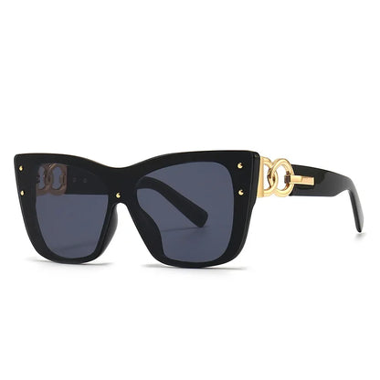 2025 New Fashion Big Frame Cat Eye Sunglasses For Ladies Street Shot Fashionable Sunglasses for Women Driving Shades UV400