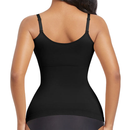 Women Shapewear Top Tummy Control Body Shaper Scoop Neck Compressions Cami Vest mit  Straps Shaping Camisole Shirt Slim Vest
