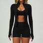 2PCS Yoga Clothing Set Women's High Waisted Leggings 3 Piece Fitness Suit Coat Jacket Exercise Wear Fitness Workout Underwear ﻿
