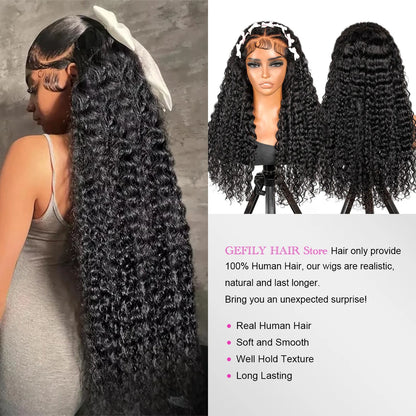 13x6 Hd Lace Frontal Wigs Loose Deep Wave Wigs Brazilian Women Curly Human Hair wig 30Inch Deep Water Wave 13x4 Lace Front Wig
