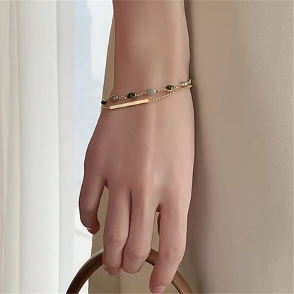 Exquisite Opal Tulip Zircon Bracelet for Women Fashionable Personalized Daily Accessory Party Jewelry Birthday Anniversary Gifts