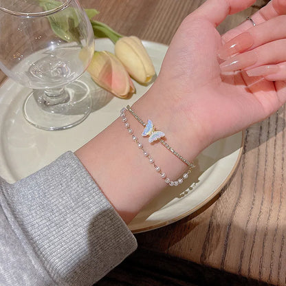 Exquisite Opal Tulip Zircon Bracelet for Women Fashionable Personalized Daily Accessory Party Jewelry Birthday Anniversary Gifts
