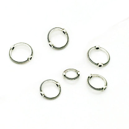 Plating 18k gold 6 8 10 mm  Mix Vintage  Bead Ring  Spacer Beads Cap DIY Bracelet Beads For jewelry Making Accessories Finding