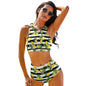 Classic Striped Vintage Bikini Set Horizontal Black Stripes Bikini Swimsuit Sexy High Waist Swimwear Bath Print Feminine Bikinis