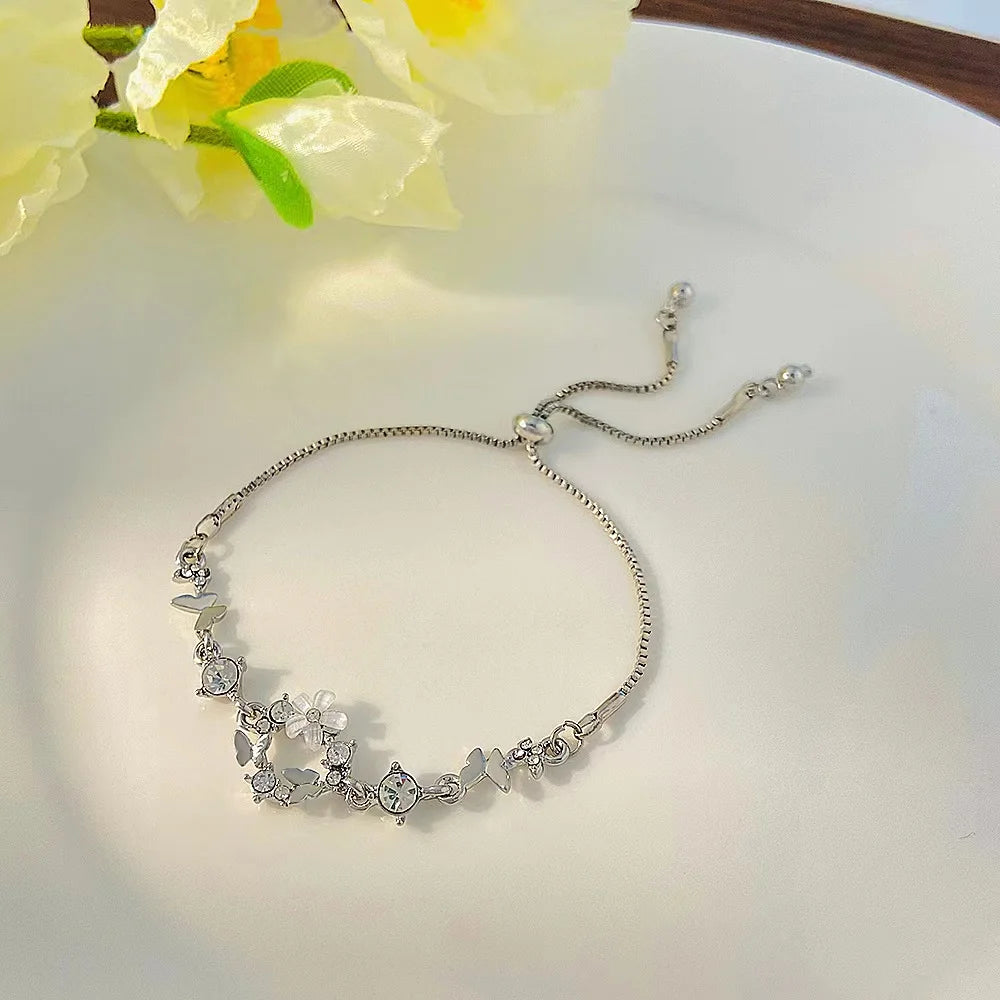 Exquisite Opal Tulip Zircon Bracelet for Women Fashionable Personalized Daily Accessory Party Jewelry Birthday Anniversary Gifts