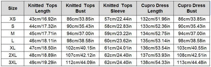 AS 2024 woman clothes short design Cable knitted tops + cupro Adjustable Strap dress ( Ship out in 1 day)
