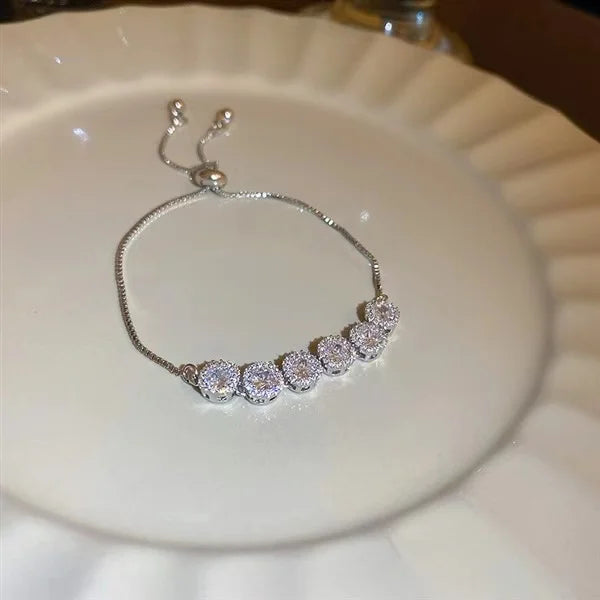 Exquisite Opal Tulip Zircon Bracelet for Women Fashionable Personalized Daily Accessory Party Jewelry Birthday Anniversary Gifts