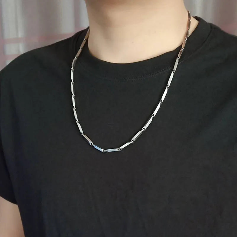Punk Thorns Chain Necklace for Men Streetwear Barbed Wire Brambles Boys Hip Hop Harajuku Party Halloween Jewelry