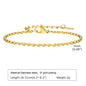 Non Tarnish Stainless Steel Bracelet Stackable for Women, Thin Herribone Chain Bracelet Waterproof Gold Plated Jewelry